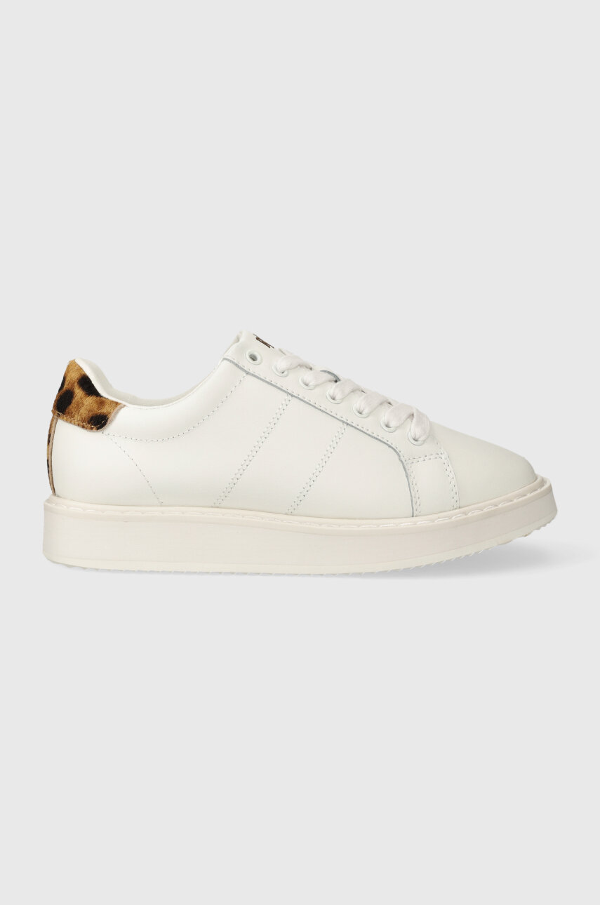 Lauren Ralph Lauren sneakersy skórzane Angeline 4 płaska biały 802918367001.100