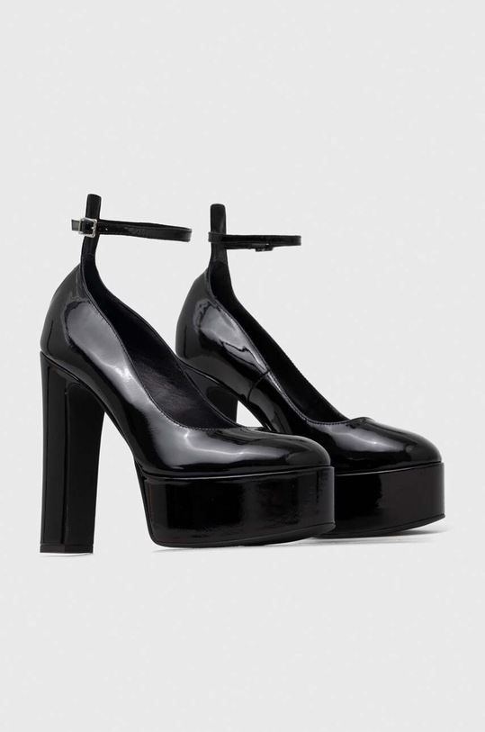 Pinko czółenka skórzane Puccini Mary Jane 102011.A18Q.Z99 czarny AW23