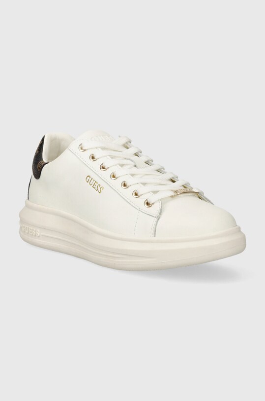 Guess sneakers VIBO FL8VIB.LEA12.WHIBR alb AW23