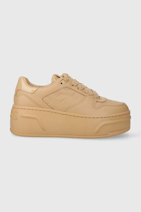 Guess sneakersy NOLDE imitacja skóry licowej beżowy FL8NOE.ELE12.CAMEL