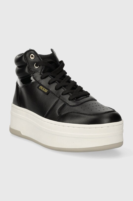 Guess sneakersy LINZY FL8LIZ.LEA12.BLACK czarny AW23