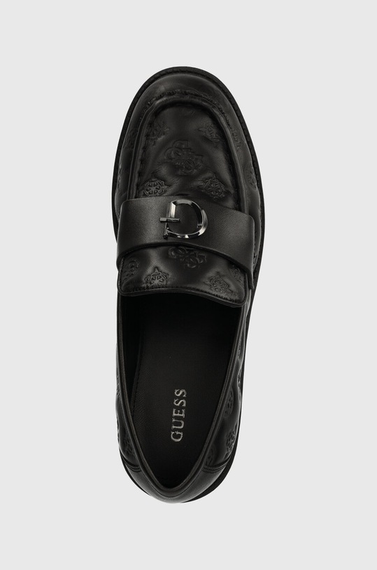 Kožené mokasíny Guess WANYN černá FL8WNY.LEA14.BLACK