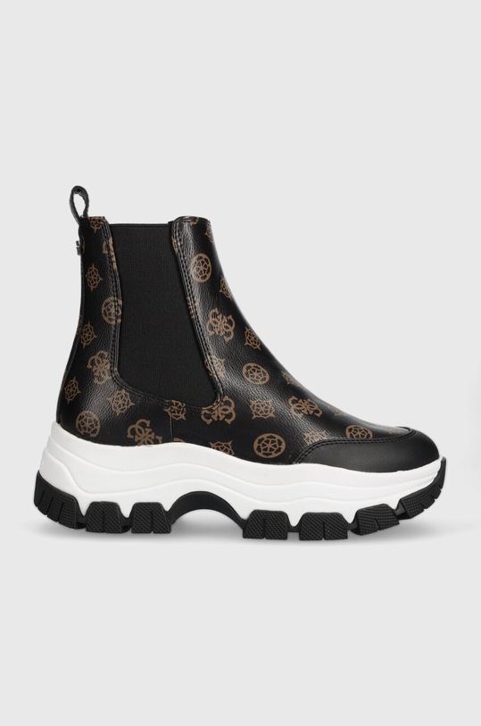 Guess sneakersy BESONA imitacja skóry licowej brązowy FL8BEO.FAL12.BROCR