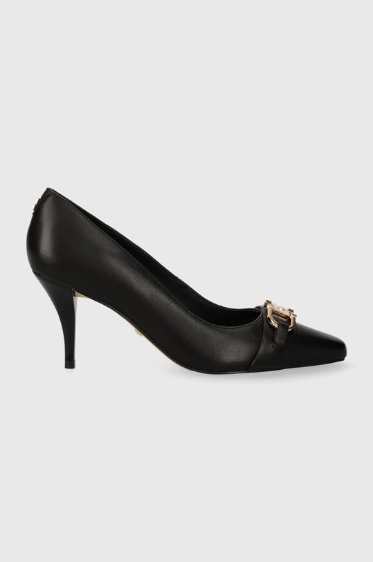 Guess szpilki skórzane SILOW 5-8 cm czarny FL8SIW.LEA08.BLACK
