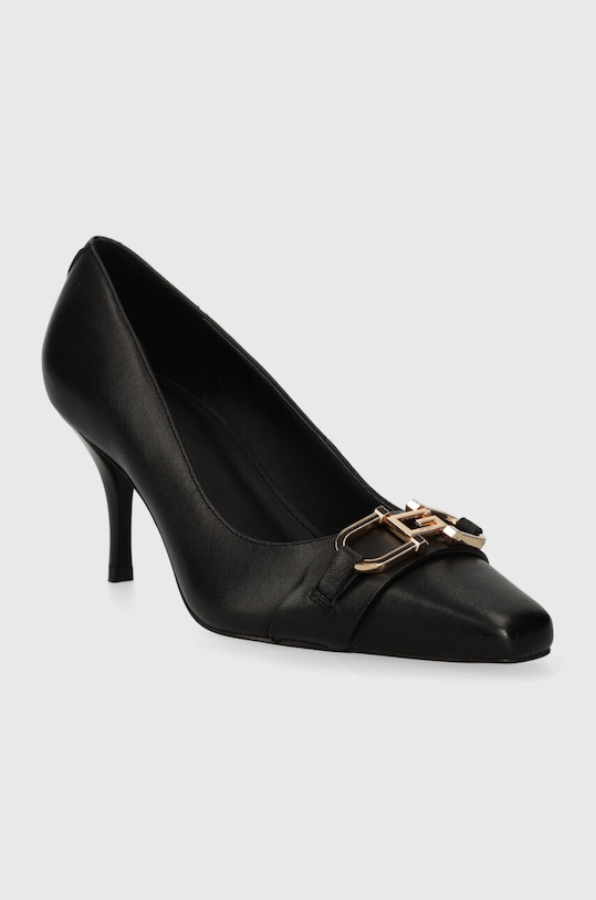 Guess szpilki skórzane SILOW FL8SIW.LEA08.BLACK czarny AW23