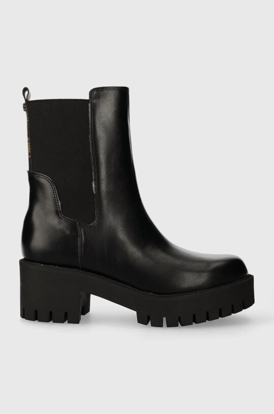 Μπότες τσέλσι Guess WARIN απομίμηση λείου δέρματος μαύρο FL8WAN.ELE10.BLACK