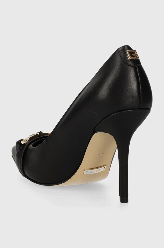 Încălțăminte Guess stilettos de piele ELOUISA FL8ELU.LEA08.BLACK negru