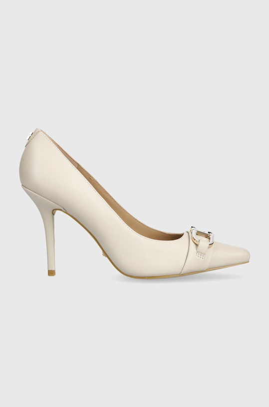 Kožené lodičky Guess ELOUISA přírodní kůže béžová FL8ELU.LEA08.MILK