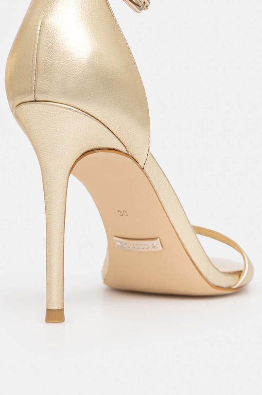 Încălțăminte Guess sandale de piele KABAIL3 FL8KIL.LEA03.PLATI aur