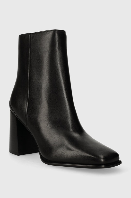 Guess botki skórzane YORK FL8YOK.LEA10.BLACK czarny AW23