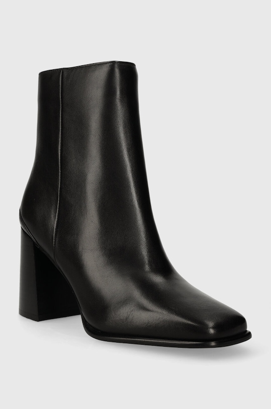 Guess botki skórzane YORK FL8YOK.LEA10.BLACK czarny AW23