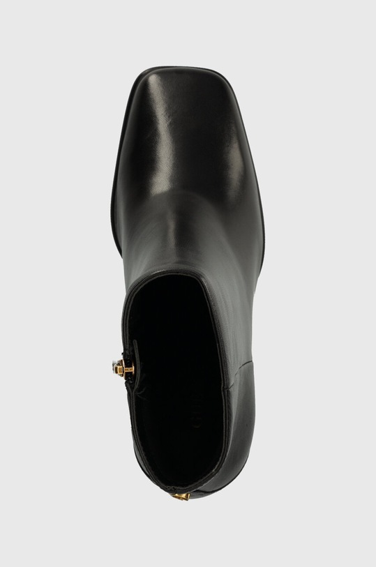 Guess botki skórzane YORK czarny FL8YOK.LEA10.BLACK