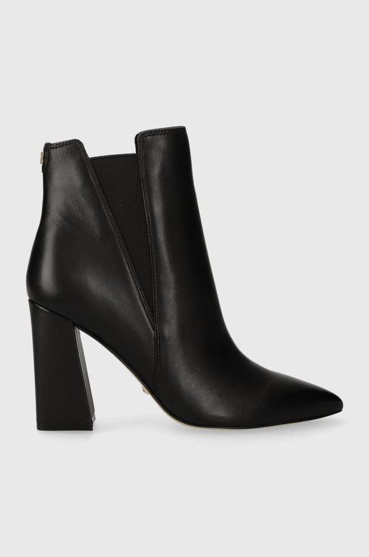 Guess sztyblety skórzane AVISH tekstylny czarny FL8AVH.LEA10.BLACK