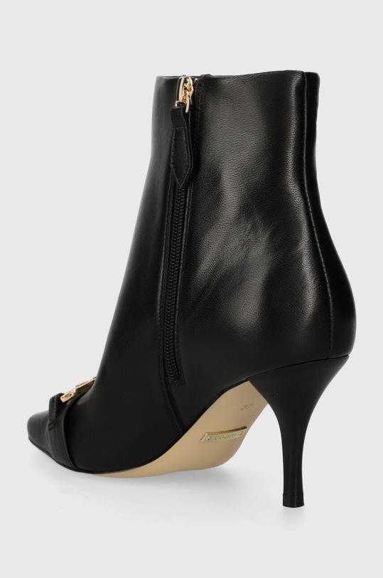 Boty Kožené kotníkové boty Guess SILENE FL8SIL.LEA10.BLACK černá