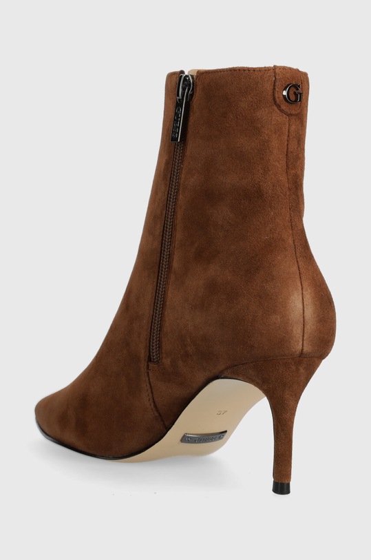 Încălțăminte Guess cizme din piele intoarsa BRAYAN FL8BRN.SUE10.BROWN maro