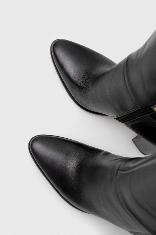 Kožne čizme Guess LANNIE crna FL8LNN.LEA11.BLACK
