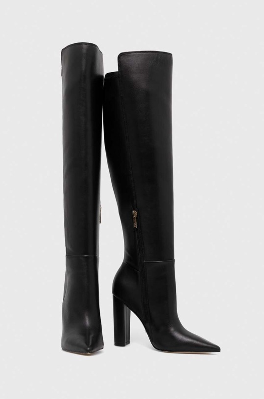 Guess kozaki skórzane SEVILLA FL8SEA.LEA11.BLACK czarny AW23