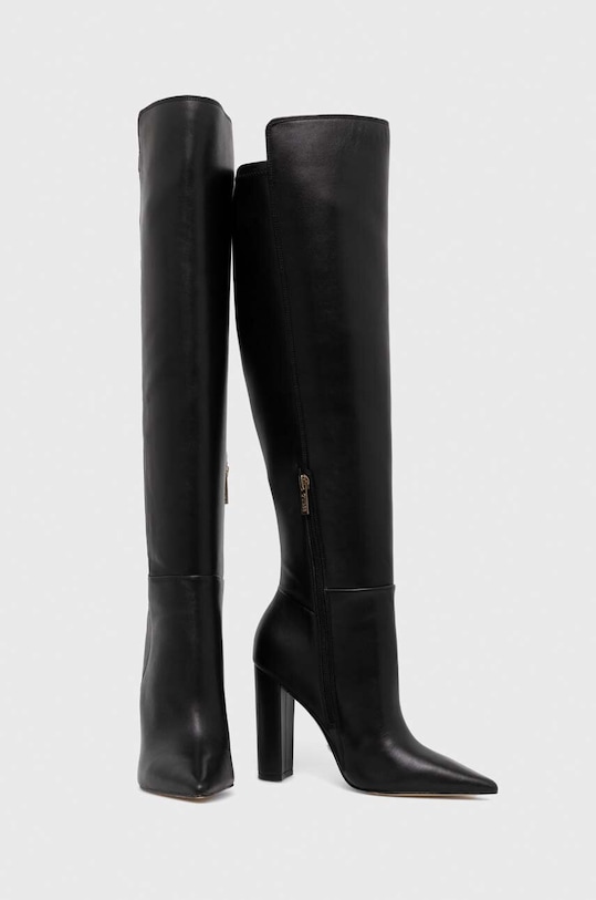 Guess bőr csizma SEVILLA FL8SEA.LEA11.BLACK fekete AW23