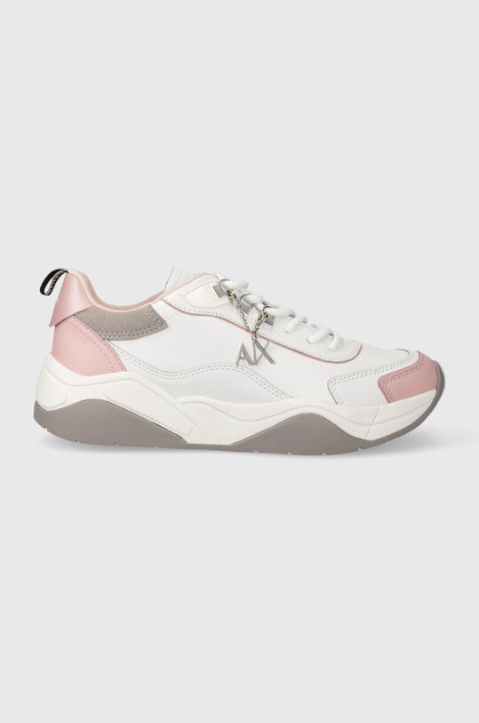 Armani Exchange sneakersy imitacja zamszu biały XDX104.XV580.S940