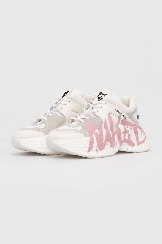Superge Naked Wolfe Track Track.Logo.Pink bela AW23