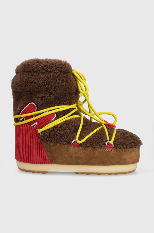 Μπότες χιονιού Moon Boot LIGHT M PATCH δέρμα σαμουά καφέ 14602300.001