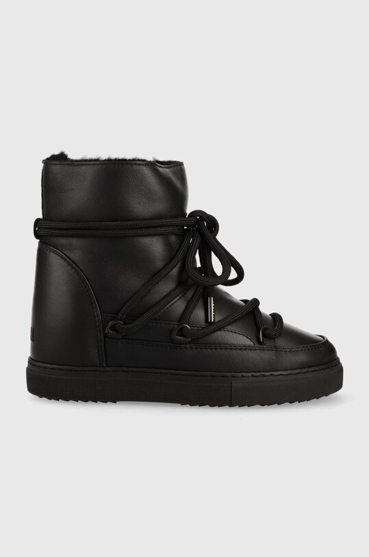 Кожаные сапоги Inuikii FULL LEATHER WEDGE с утеплением чёрный 75203.087.Black