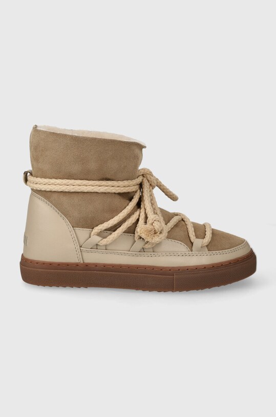 Kožené snehule Inuikii CLASSIC usňová koža béžová 75202.005.Beige