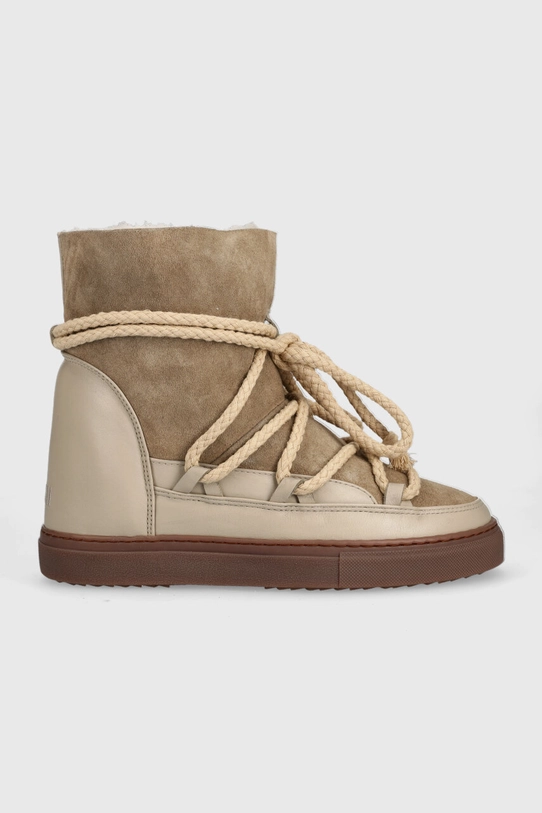 Kožne cipele za snijeg Inuikii CLASSIC WEDGE na vezanje bež 75203.005.Beige