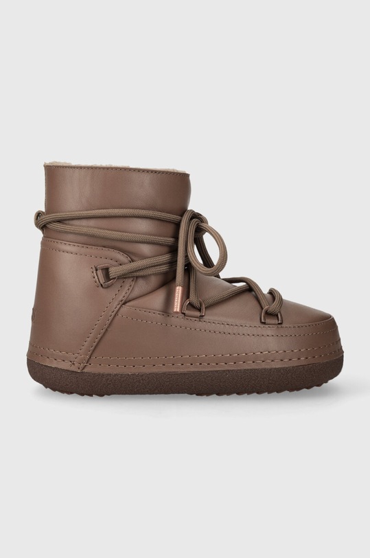 Inuikii śniegowce skórzane Full Leather brak zapięcia brązowy 75101.087.Taupe