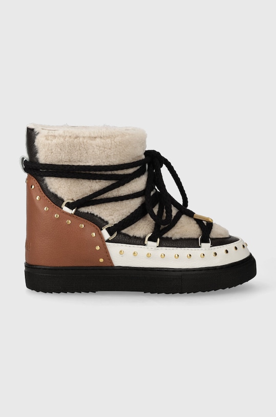 Usnjene snežke Inuikii Curly Rock Wedge Raven bež 75103.076.Cream
