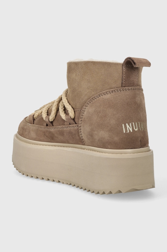 Взуття Замшеві чоботи Inuikii Classic Low Platform 75104.105.Beige бежевий
