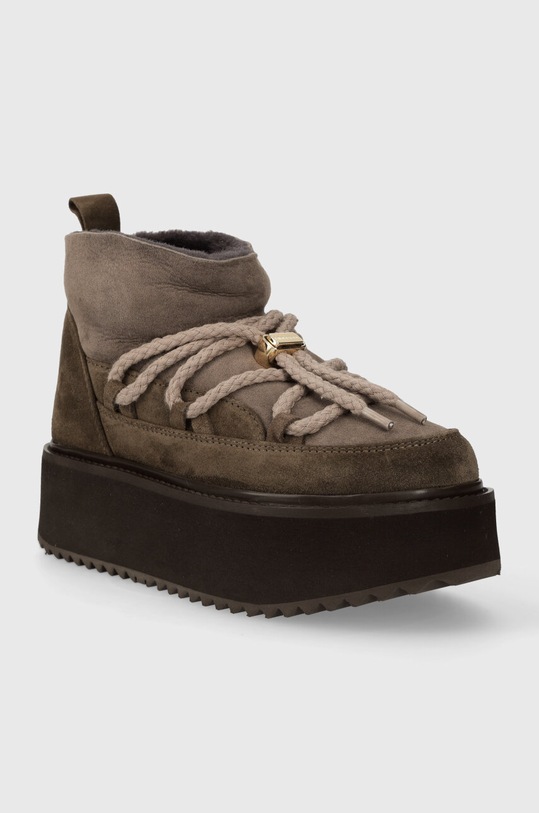 Snežke iz semiša Inuikii Classic Low Platform 75104.105.Taupe rjava AW23