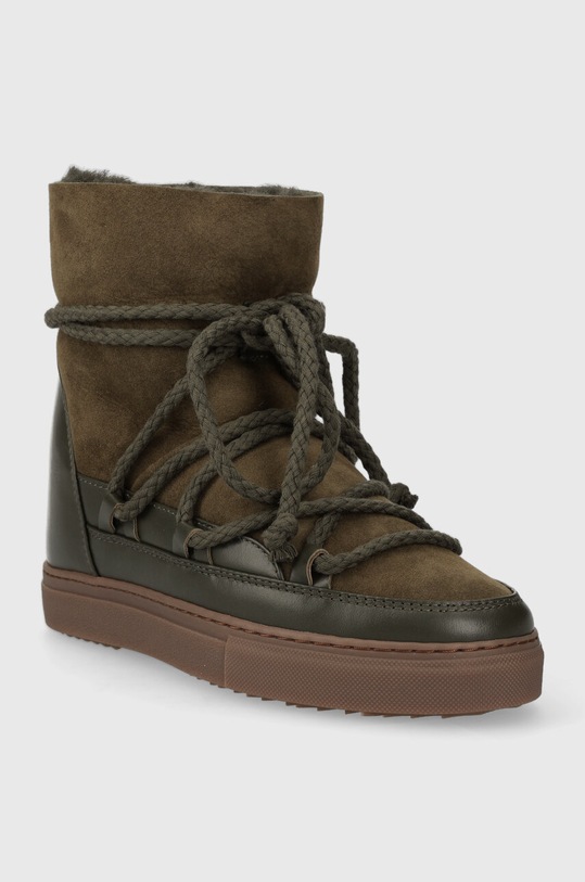 Kožené snehule Inuikii Classic Wedge 75203.005.Olive zelená AW23