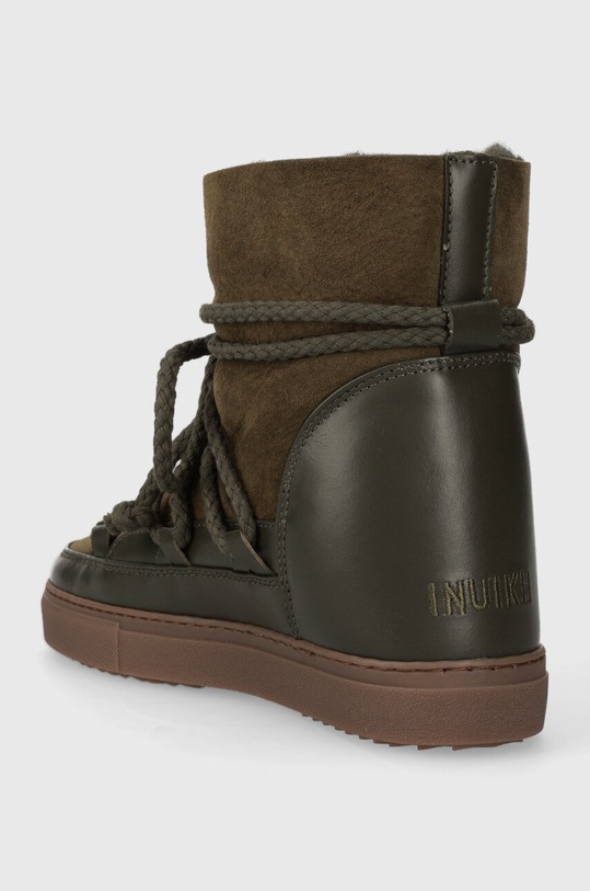 Obuv Kožené snehule Inuikii Classic Wedge 75203.005.Olive zelená