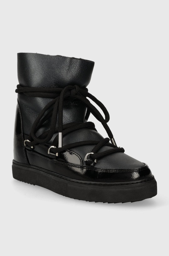 Kožené snehule Inuikii Gloss Wedge 75203.007.Black čierna AA00
