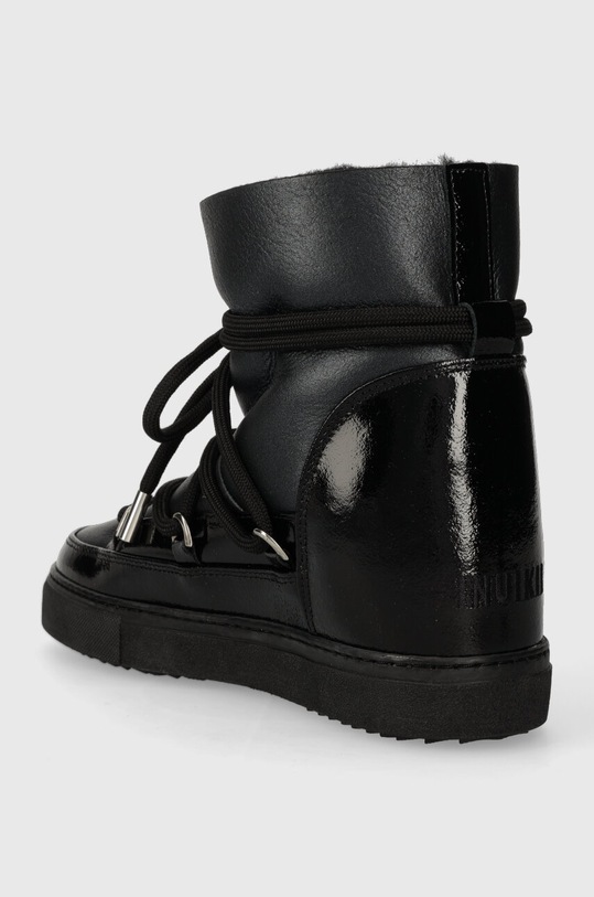Obuv Kožené snehule Inuikii Gloss Wedge 75203.007.Black čierna