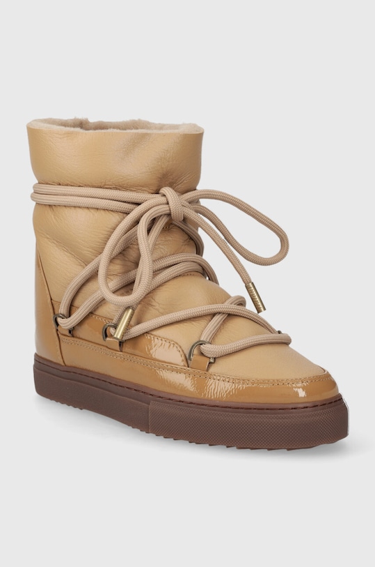 Kožené snehule Inuikii Gloss Wedge 75203.007.Beige béžová AW23