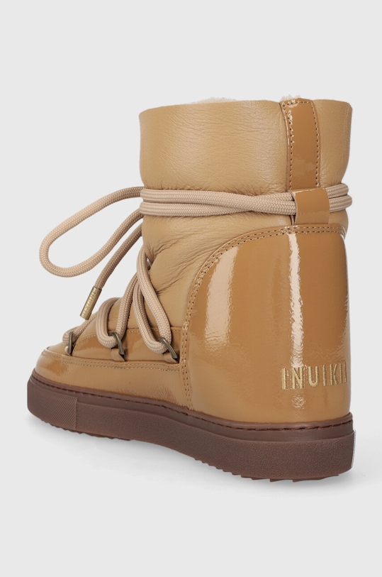 Obuv Kožené snehule Inuikii Gloss Wedge 75203.007.Beige béžová
