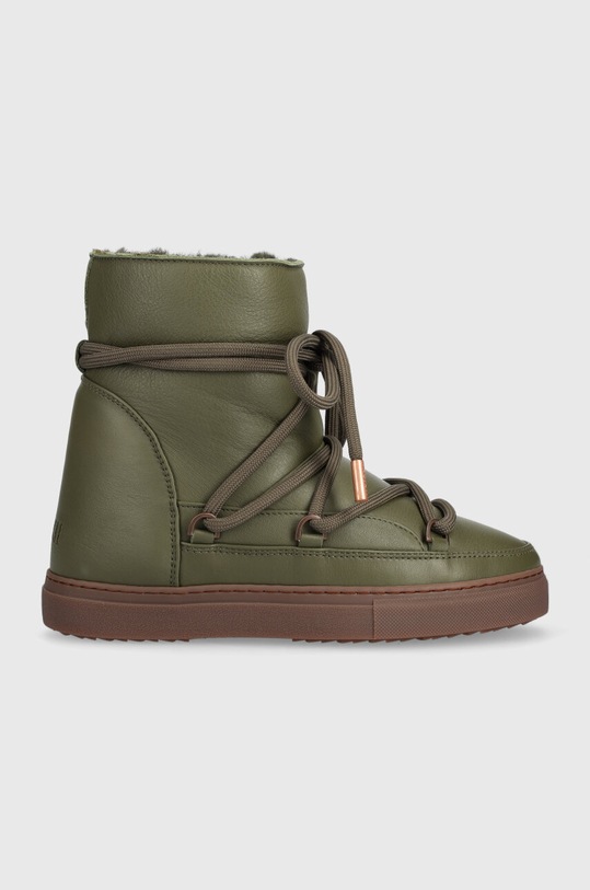 Δερμάτινες μπότες χιονιού Inuikii Full Leather Wedge χωρίς φερμουάρ πράσινο 75203.087.Green