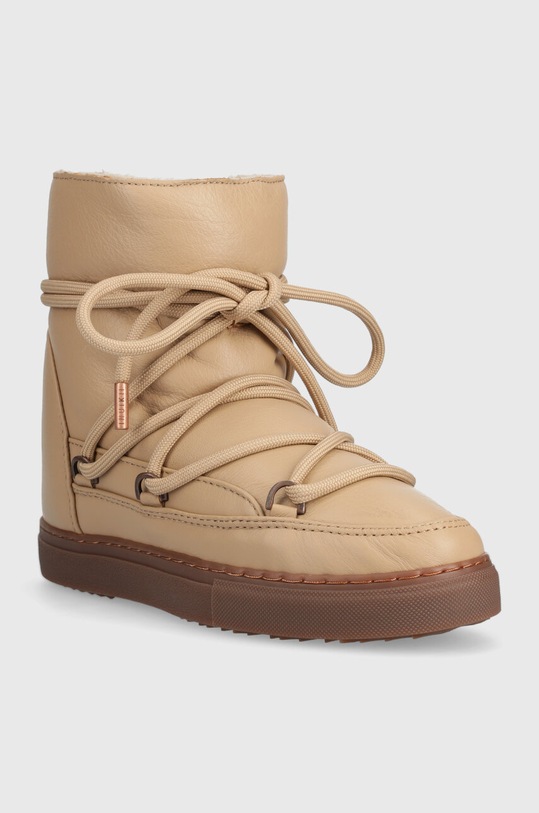 Inuikii śniegowce skórzane Full Leather Wedge 75203.087.Beige beżowy AW23