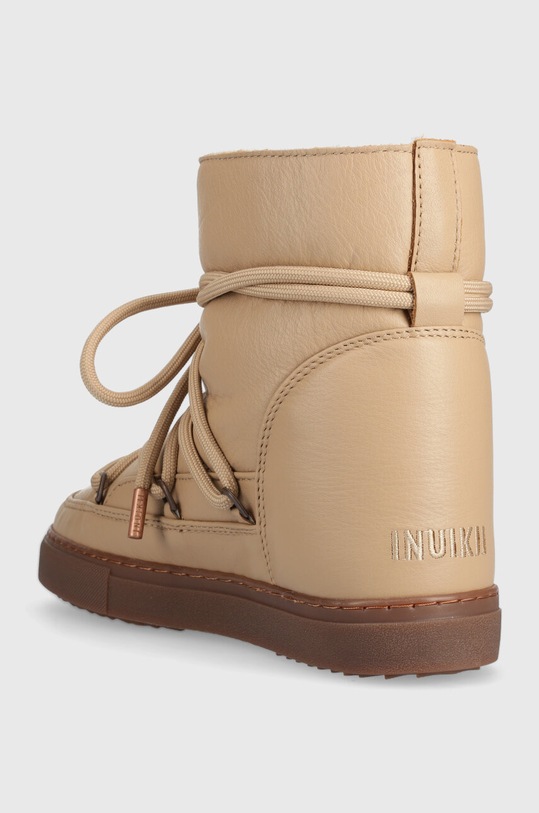 Obuwie Inuikii śniegowce skórzane Full Leather Wedge 75203.087.Beige beżowy