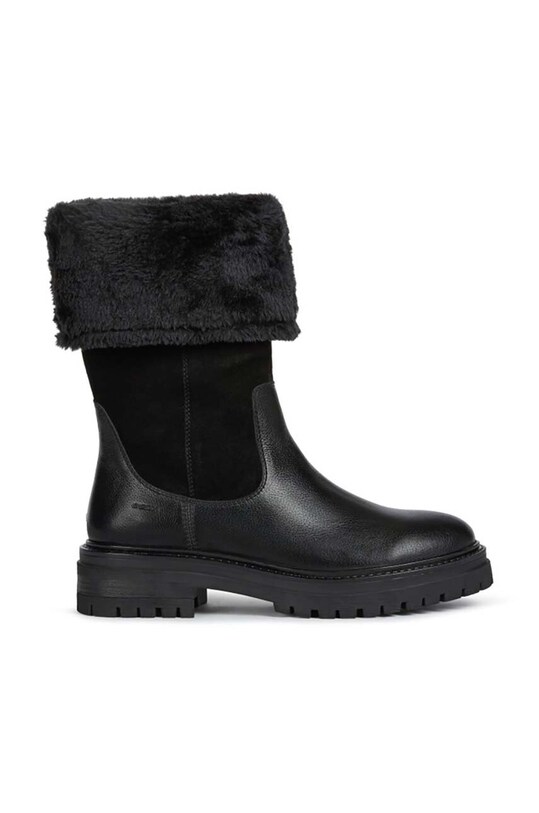 Geox ghete de piele D IRIDEA M pana la 5 cm negru D04HRM.02246.C9999