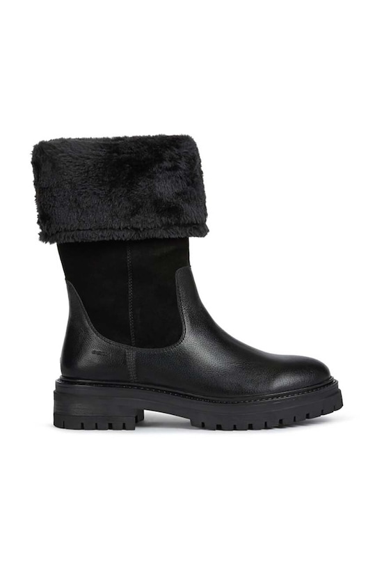 Δερμάτινες μπότες Geox D IRIDEA M δέρμα σαμουά μαύρο D04HRM.02246.C9999