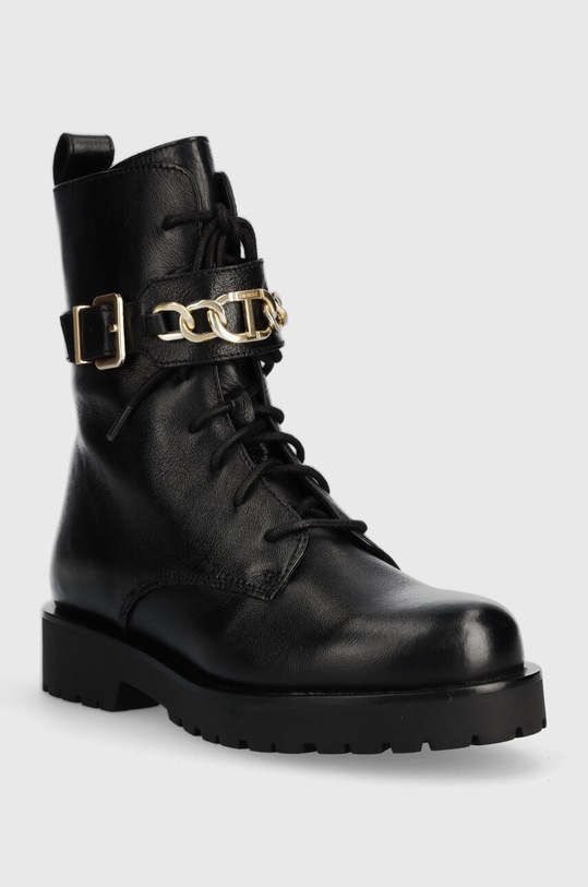 Twinset workery skórzane 232TCP060.00006 czarny AW23