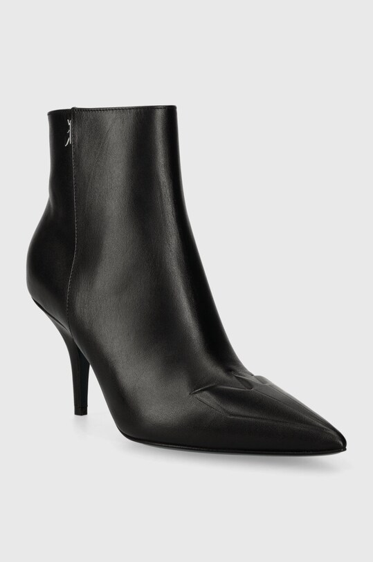 Kožené členkové topánky Patrizia Pepe 2Y0010.L048.K103 čierna AW23