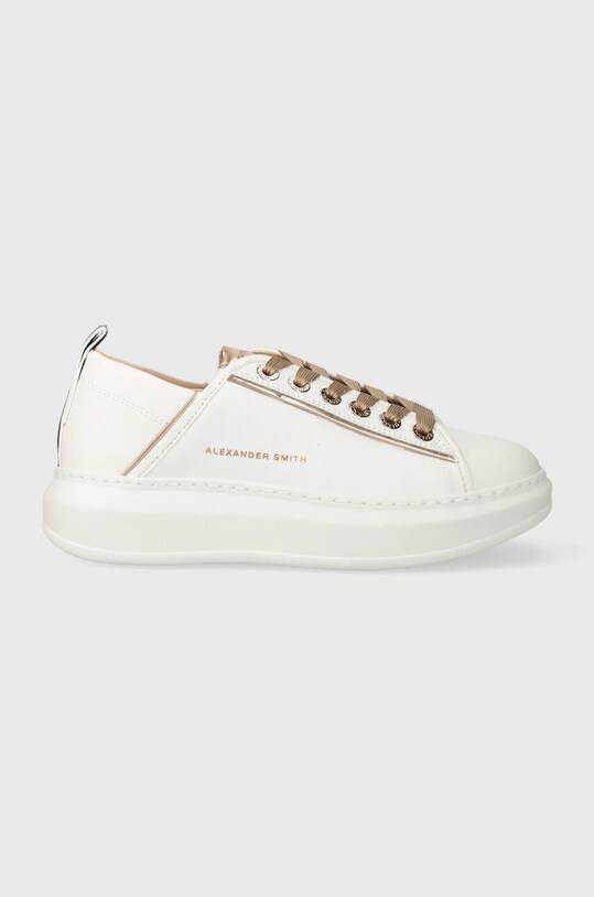 Kožené sneakers boty Alexander Smith WEMBLEY plochá bílá ASAYE1D02WCP