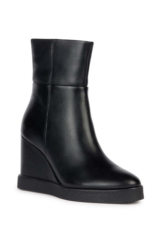 Geox cizme de piele D ELIDEA WEDGE B D36VQB.00043.C9999 negru AW23