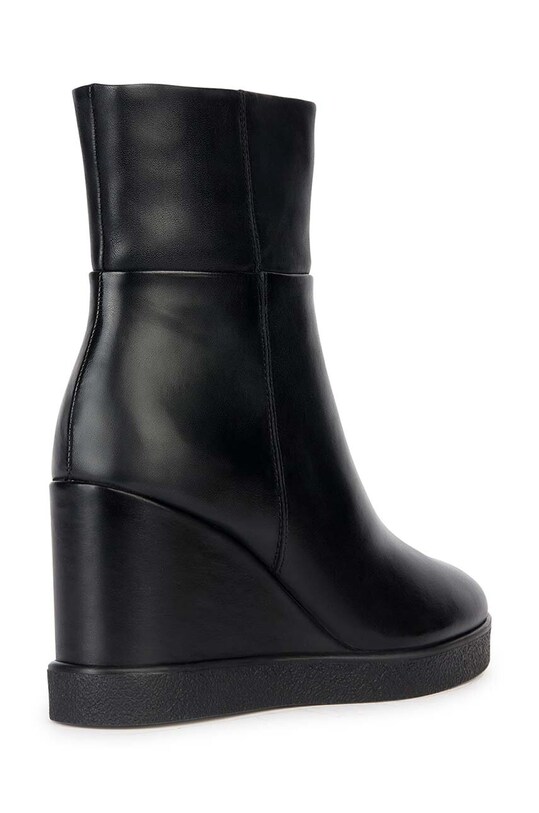 Geox cizme de piele D ELIDEA WEDGE B negru D36VQB.00043.C9999