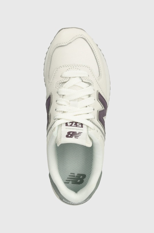 New Balance sneakers din piele WL574ZFG alb WL574ZFG