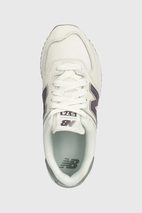 Kožne tenisice New Balance WL574ZFG bijela WL574ZFG